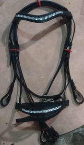 VENDRE Bling Rose CRISTAUX Cuir CHEVAL Brides EN DOLLAR 8 TAILLE 14 15 16 17 18 - Product Image 3