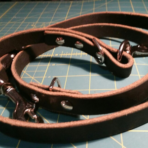 Leather Dog and Service Dog Style <b>Leash</b> - Product Image 1