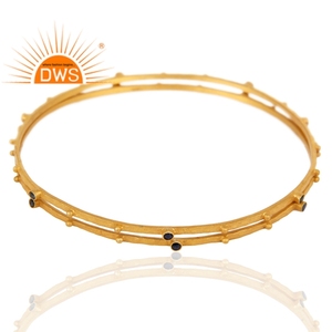 Best Selling Sterling <b>Silver</b> Natural Blue Sapphire Gemstone Double Set <b>Bangle</b> <b>for</b> <b>Women</b> Jewelry Manufacturer - Product Image 3