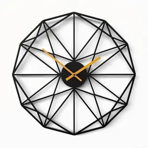 האחרון עיצוב עץ שעון קיר שחור מצופה אבקה באיכות גבוהה בעבודת יד שעון לחתונה מתנה קיר דקורטיבי שעון
