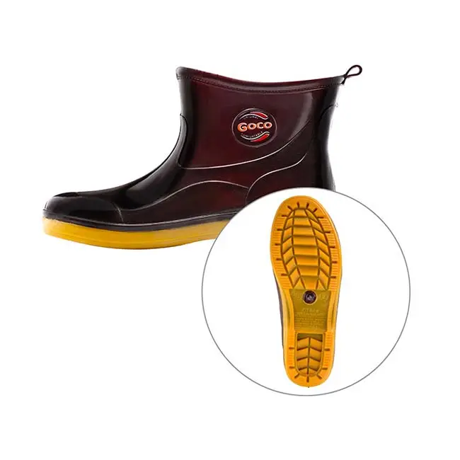 Premium Grade 668 Maroon and Beige Color Waterproof Rain and Garden Boot Best Rubber Rain Boots For Women