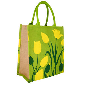 Sac fourre-tout de mariage en jute biologique 100% fait à la main grands sacs de cadeau de mariage réutilisables imprimés par sérigraphie personnalisée du fabricant - Product Image 2