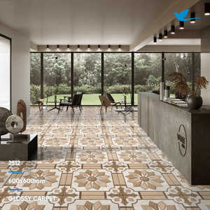 เซรามิกลายกระเบื้องโมเสคหินอ่อนสีน้ำตาลสำหรับห้องนั่งเล่นคอลเลคชั่นขึ้นเงาสีน้ำตาลงาช้างปูพื้นแบบใหม่ล่าสุด - Product Image 2