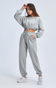 Ensemble de 2 pièces pour femme, tenue de sport taille haute, Sweat-shirt à capuche et pantalon - Product Image 4