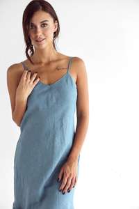 Women Nightdress Sleeveless Bottom Flare Women Pure Linen <b>Dress</b> Summer Vacation Beach Bohemian Ladies <b>Dress</b> With Wings - Product Image 2