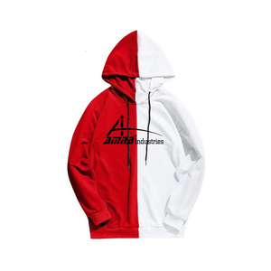 Sweat à capuche de haute qualité pour hommes, vêtement simple, couleurs rouge et blanc, pour l'hiver, - Product Image 1