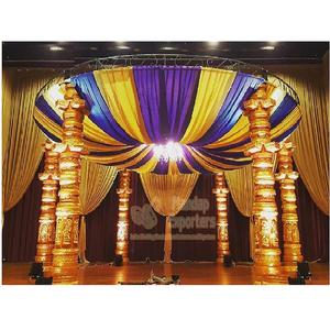 Tradicional Dev Pillars Wedding Mandap Setup Tamilian Kalyan Mandap Setup para bodas South Indian Dev Pillar Wedding Mandap USA - Product Image 1