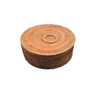 Plateau à bonbons moderne en bambou fait main, écologique, avec couvercles, pour rangement de table, origine Vietnam, personnalisable avec logo imprimé - Vente en gros