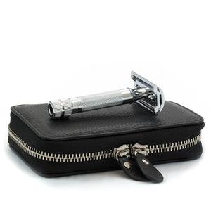 Ensemble de rasage, rasoir de sécurité à double tranchant avec manche en métal et sac, kit de rasage, rasoir pour homme - Product Image 4