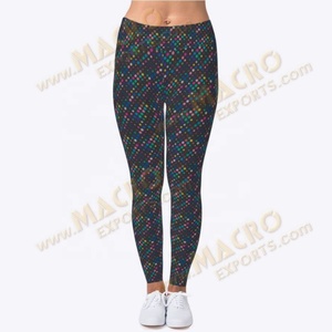 New Mesh <b>Pattern</b> Print Fitness <b>Leggings</b> For <b>Women</b> Slim Black And White Workout Pants Stretchable Gym Trousers Active Wear - Product Image 1