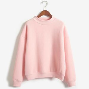 Venta al por mayor de encargo del logotipo de las mujeres sudadera OEM sudadera de invierno Casual mujeres sudadera de algodón Drop hombro sudaderas con capucha para mujer - Product Image 3