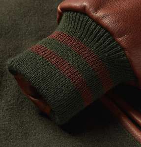 Chaqueta con letras personalizada de alta calidad para hombre, cortavientos de talla grande con decoración de botones de piel de oveja para invierno - Product Image 4