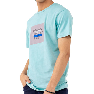 Nouveau design de luxe de qualité 100% coton tricoté coupe droite vierge T-shirt de sublimation pour hommes - Product Image 1