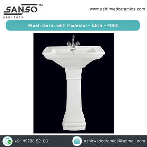 Lavabos de Pedestal de Cerámica de Lujo para Exteriores, de un Solo Orificio, Capacidad de 20L, Suministro al por Mayor, Precio Bajo, Ampliamente Utilizados para Comedores - Product Image 3