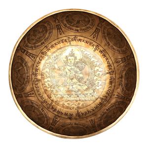 Cuenco para cantar de bronce sólido curativo de energía hecho a mano, cuenco para cantar relajante del Himalaya de siete Chakras para meditación y Yoga - Product Image 2