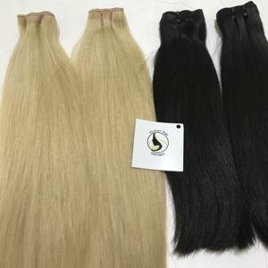 Venta al por mayor 100% Raw Vietnam 613 Virgen Cabello humano Doble dibujado Rubio europeo Trama de pelo 613 Paquetes rectos de alta calidad humano - Product Image 3