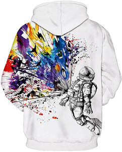 ที่กำหนดเองขายส่งบุรุษความคมชัดสีกีฬา Hoodies 2023 - Product Image 6