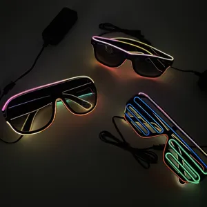 Óculos el recarregável sem fio, iluminação, fábrica, 2022