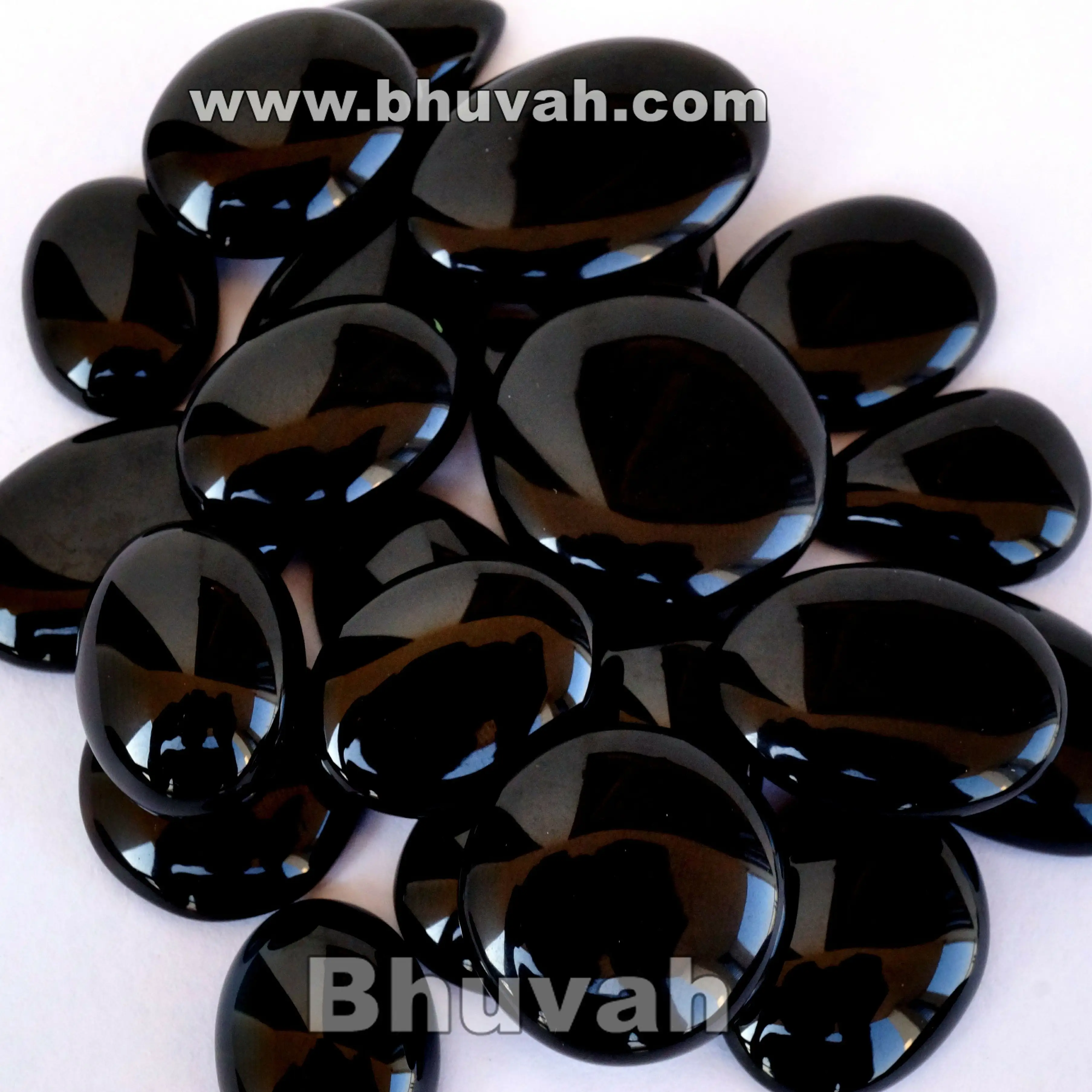 Produk Baru Batu Permata Onyx Hitam Yang Dipoles Sangat Baik Batu Cabochon