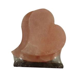 Lampe à sel créative en forme de cœur himayayan, matériel organique et déformations sculptées - Product Image 1