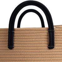 Panier de rangement/laverie en corde de coton naturelle, fait main, grand, rond, écologique et durable, avec poignées, vente en gros