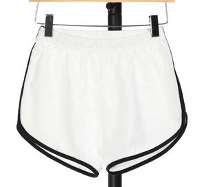 Ropa deportiva con logotipo personalizado para mujer, pantalones cortos con patrón liso, venta al por mayor - Product Image 5