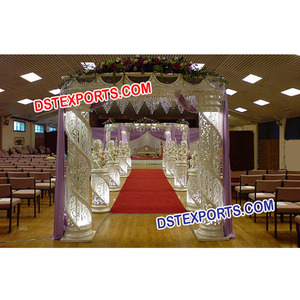 Conjunto de mandril de cristal de fibra de seis pilares, conjunto de decoración de boda - Product Image 1