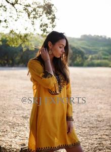 Robe style kaftan pour femmes, best-seller, mexicaine, hippie, folklorique, colorée, broderie de paons, décontractée, dentelle, plage, mini, 100% coton - Product Image 4