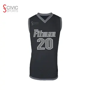 Groothandel Op Maat Gesublimeerd Basketbal Jersey Tanktops Ademend Mesh Basketbal Jersey Uniform