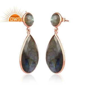 Pendiente colgante de piedras preciosas de labradorita Natural de Plata de Ley 925 para mujer, joyería para mujer, regalo para ella - Product Image 2