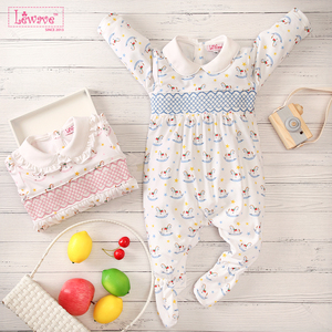 Vestido Casual para Niña Babeeni Azul con Estampado Geométrico de Caballito Balancín, 100% Algodón, Certificado OEKO-TEX, Ignífugo - Product Image 2