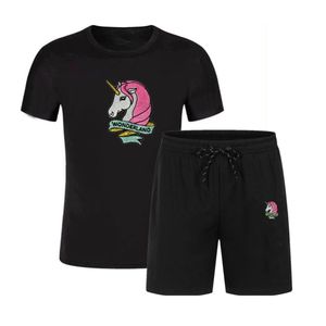 Hot Summer Hommes Logo Personnalisé T-Shirt Shorts Ensemble O-cou À Manches Courtes Sérigraphie Solide Motif Jersey Tissu Blanc - Product Image 4