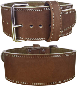 Top en vente Ceinture D'haltérophilie En Cuir Ceinture De Dynamophilie 10mm D'entraînement 4 pouces large ceinture avec boucle en métal de haute qualité - Product Image 1