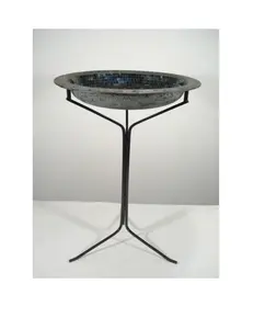 Piquet de base de bain pour oiseau Bol en mosaïque en fer - Product Image 1