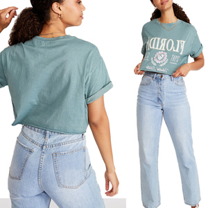 T-shirts unisexes noirs personnalisables en coton et polyester, col rond, grande taille, avec logo imprimé, pour femmes – Nouvelle collection en promotion - Product Image 6