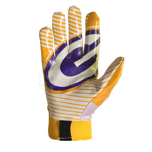 Gants de football américain professionnels en cuir PU, antidérapants, résistants à l'usure, avec protection des doigts personnalisable - Product Image 2