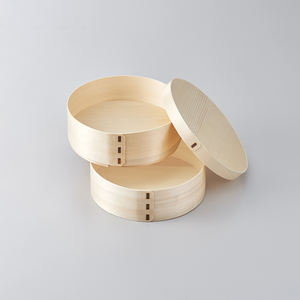 Boîte à bento rond en bois jetable, boîte japonaise écologique, 70 pièces, à emporter - Product Image 3