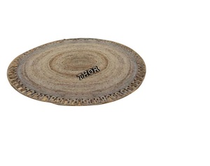 Tapis de jute rond réversible naturel Style de ferme pour la décoration intérieure dans le salon, la cuisine ou la voiture Prière - Product Image 3