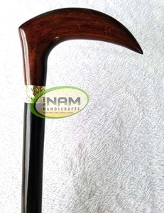 Signature Wooden <b>Walking</b> <b>Stick</b> Crook <b>Handle</b> Handmade Cane | Designer <b>Walking</b> Support for Men Seniors Collectors Elegant Gift Aid - Product Image 2
