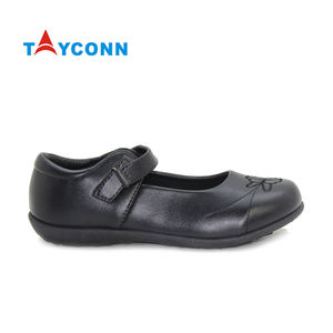 Zapatos escolares negros planos OEM, zapatos de cuero cómodos para niños - Product Image 5