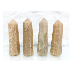 Piedra Lunar curativa Natural, cristal pulido, puntos de Obelisco, al mejor precio, superventas - Product Image 1