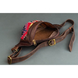 LW Real Vintage Ceinture d'argent en cuir jacquard véritable Ceintures de poche Sac banane pour unisexe - Product Image 2