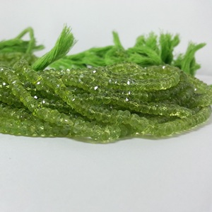 4mm 5mm Natural Green Peridot Stone Faceted Rondelle Gemstone Beads Strands <b>Strings</b> for Jewelry Making Necklaces <b>Bracelets</b> DIY - Product Image 3