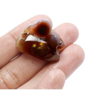 Agate de feu mexicaine naturelle, cabochon brut lisse, pierre précieuse de haute qualité, 29x23 MM, pour la fabrication de bijoux - Product Image 5