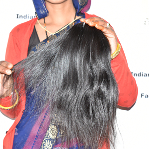 100% vendeur vierge brut non transformé pas cher fabrique des extensions de cheveux humains indiens de temple de vague droite naturelle soyeuse - Product Image 4