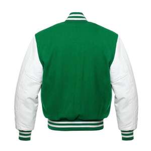 Hommes de haute qualité Letterman Varsity vestes en cuir véritable laine imperméable Baseball capuche meilleure vente Design de mode en gros - Product Image 3