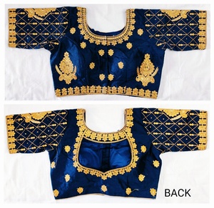 Ropa de fiesta de último diseño, algodón, seda, rayón, Zari y Dori, secuencia de trabajo, Media manga lista para usar, ropa India para niñas, mayorista, ropa - Product Image 3