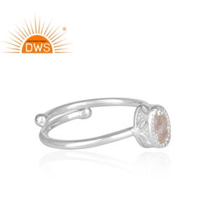 Bague ovale en cristal naturel avec pierre précieuse en Quartz, modèle indien, vente en gros, 1 pièce - Product Image 3