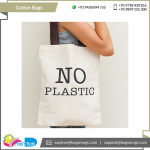 Venta al por mayor Bolsa Gran venta en buena calidad Diseño elegante Logotipo personalizado 100% Bolsas de compras de algodón de proveedor de confianza. - Product Image 3