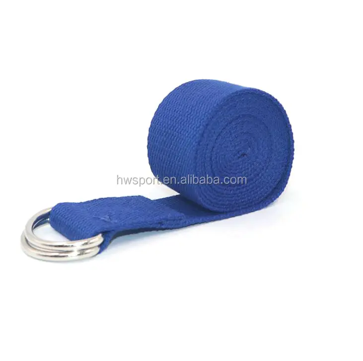 Bande de résistance de yoga en coton élastique, cordon personnalisé bleu, pour le fitness, offre spéciale, 1 pièce